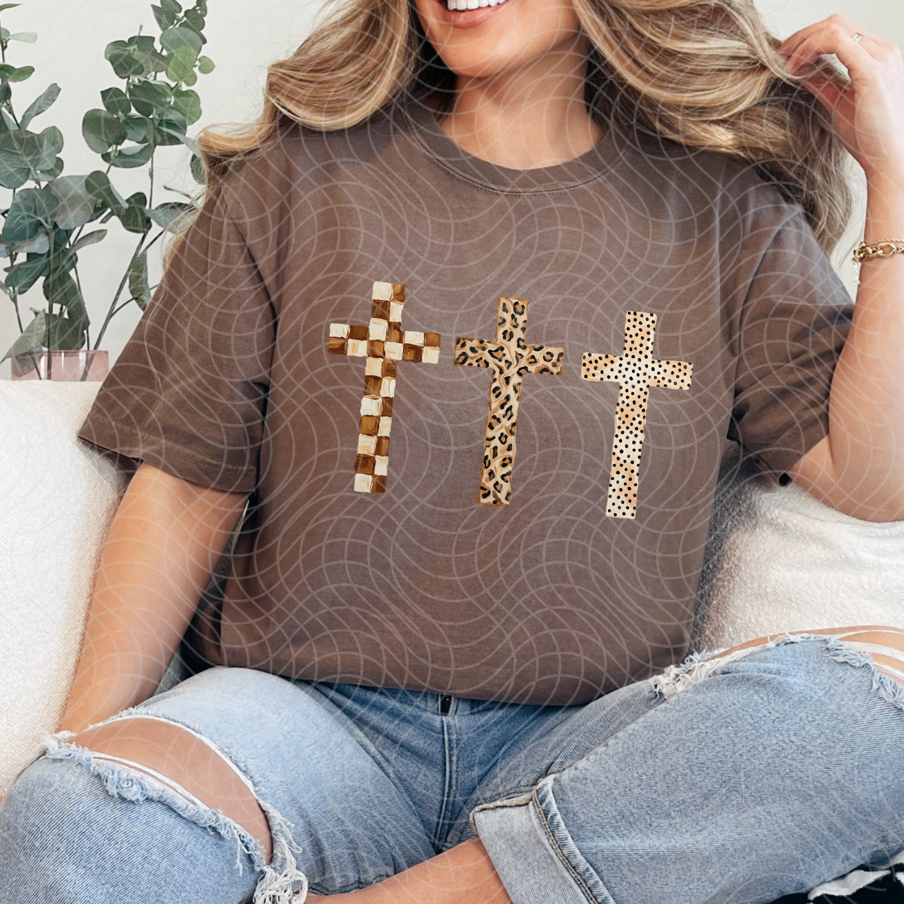 PATTERN CROSSES - DTF TRANSFER