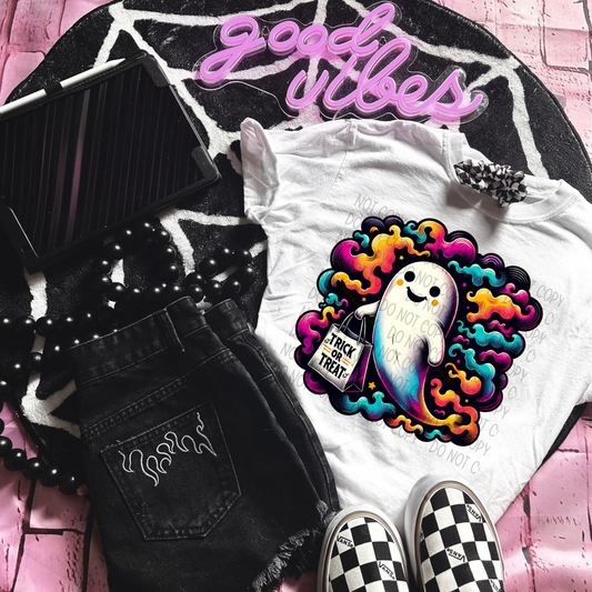 TRICK OR TREAT GHOST - DTF TRANSFER