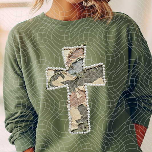 PATCHWORK CROSS - DTF TRANSFER