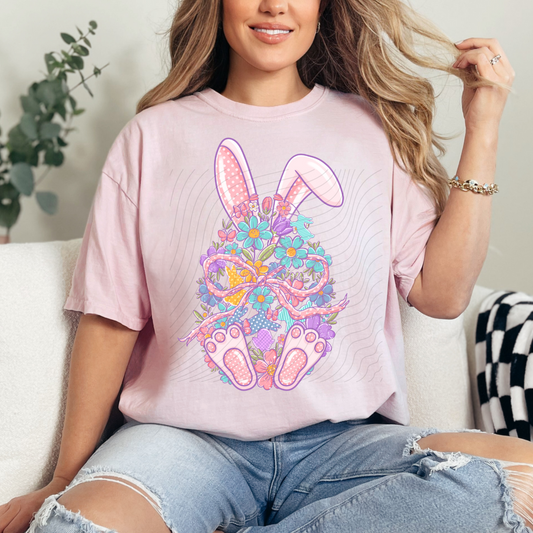 FLORAL EGG BUNNY EARS - DTF TRANSFER