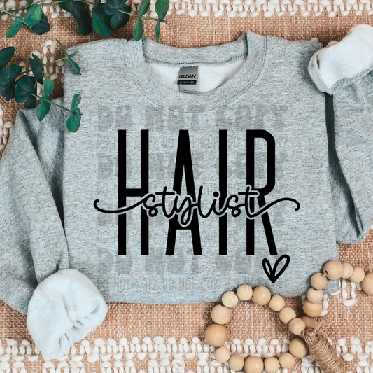 HAIR STYLIST - BLACK - DTF TRANSFER