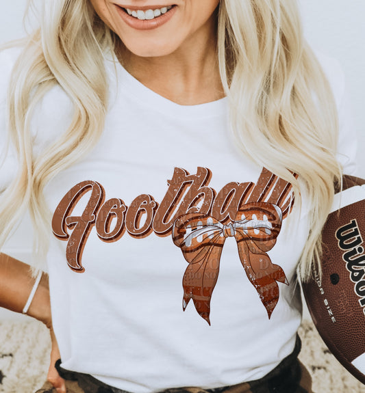 FOOTBALL W/ BOW - DTF TRANSFER