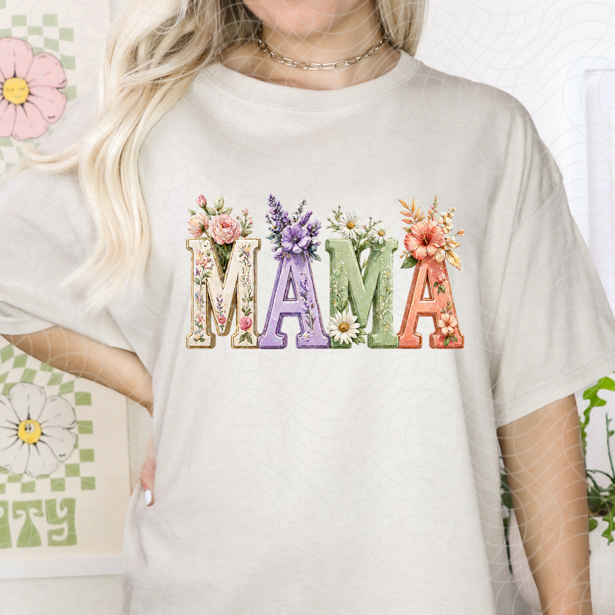 MAMA FLORALS - DTF TRANSFER