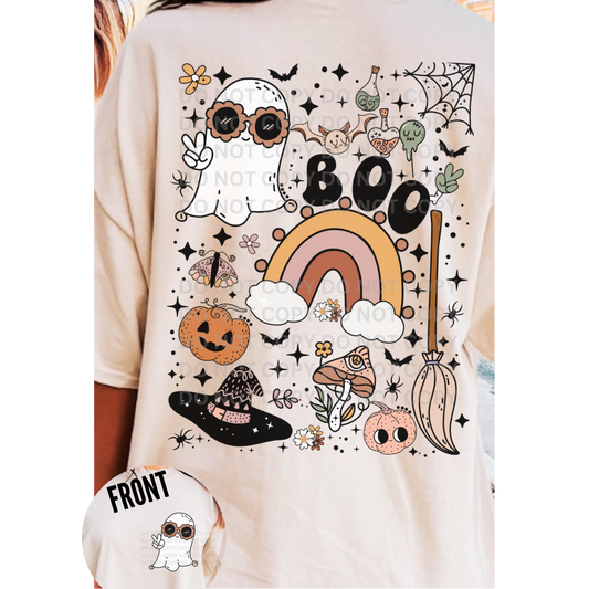BOO COLLAGE W/POCKET - DTF TRANSFER