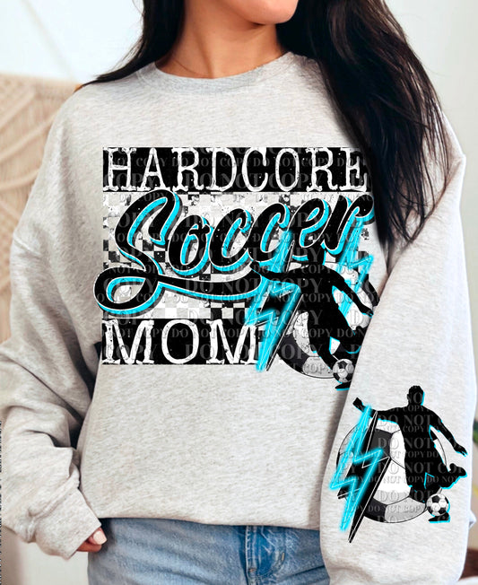 HARDCORE SOCCER MOM BOY W/SLEEVE - DTF TRANSFER