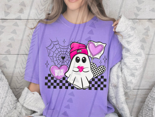 HEY BOO VALENTINE GHOST - DTF TRANSFER