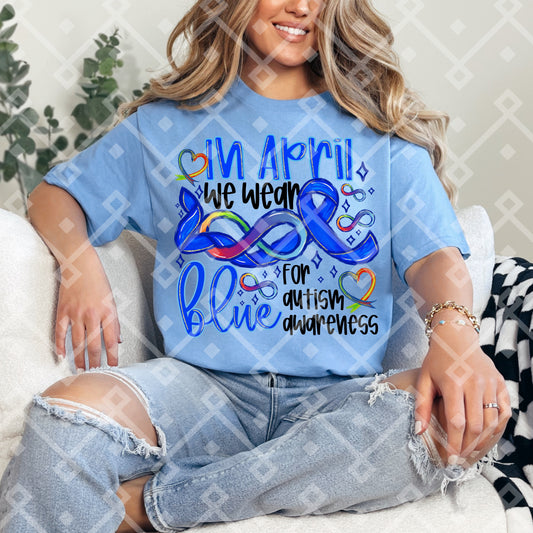 WEAR BLUE BLK TEXT - DTF TRANSFER