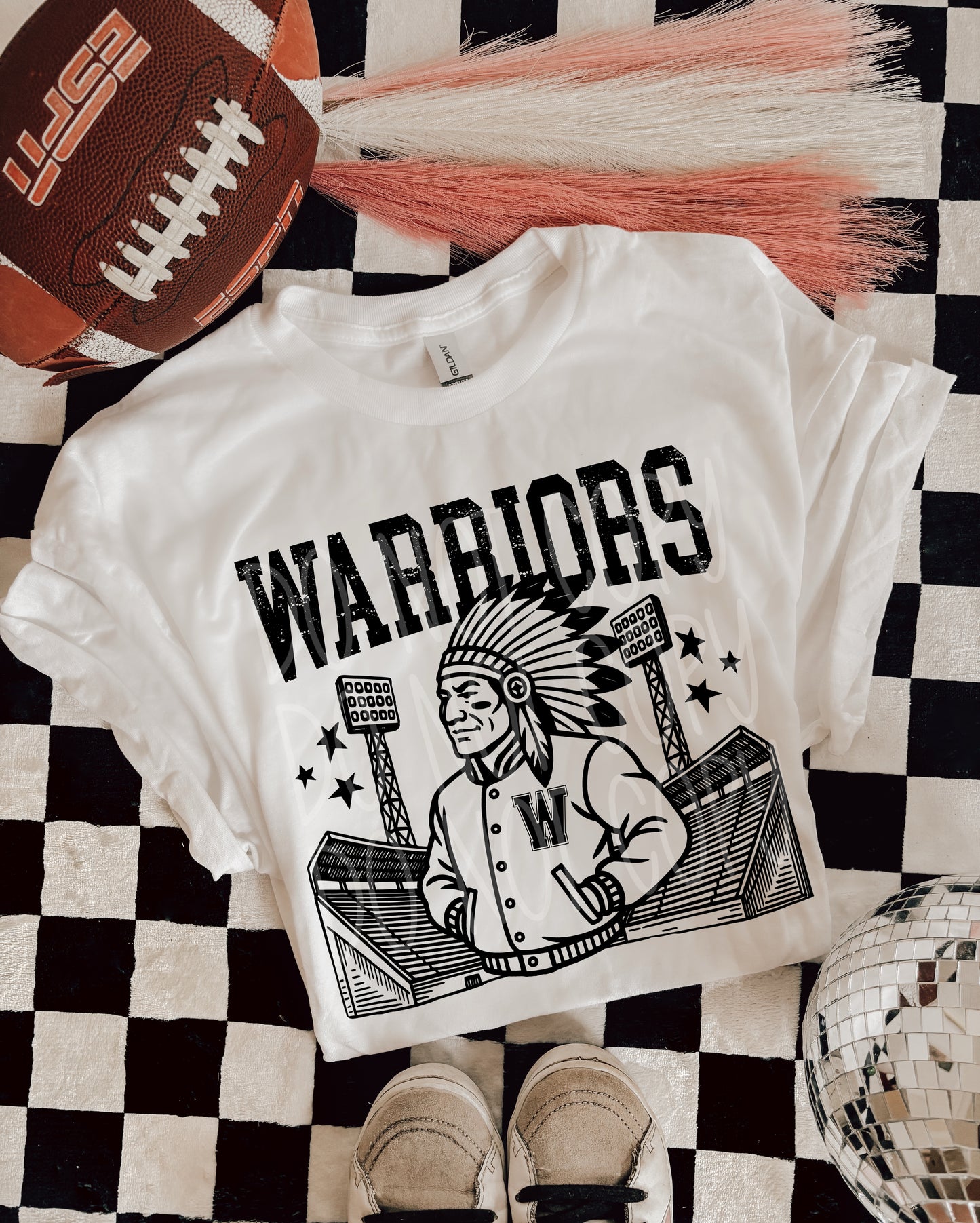 WARRIORS FOOTBALL MASCOT - DTF TRANSFER