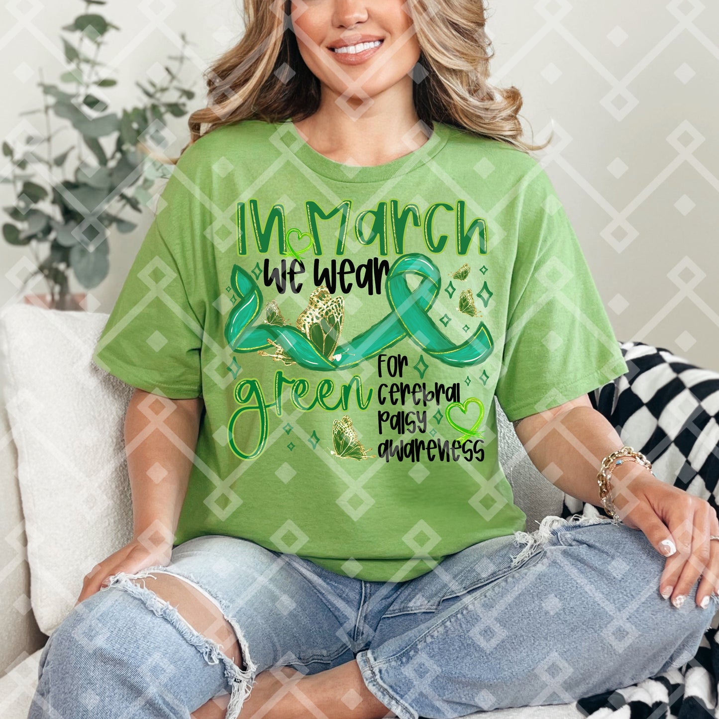 WEAR GREEN BLK TEXT - DTF TRANSFER