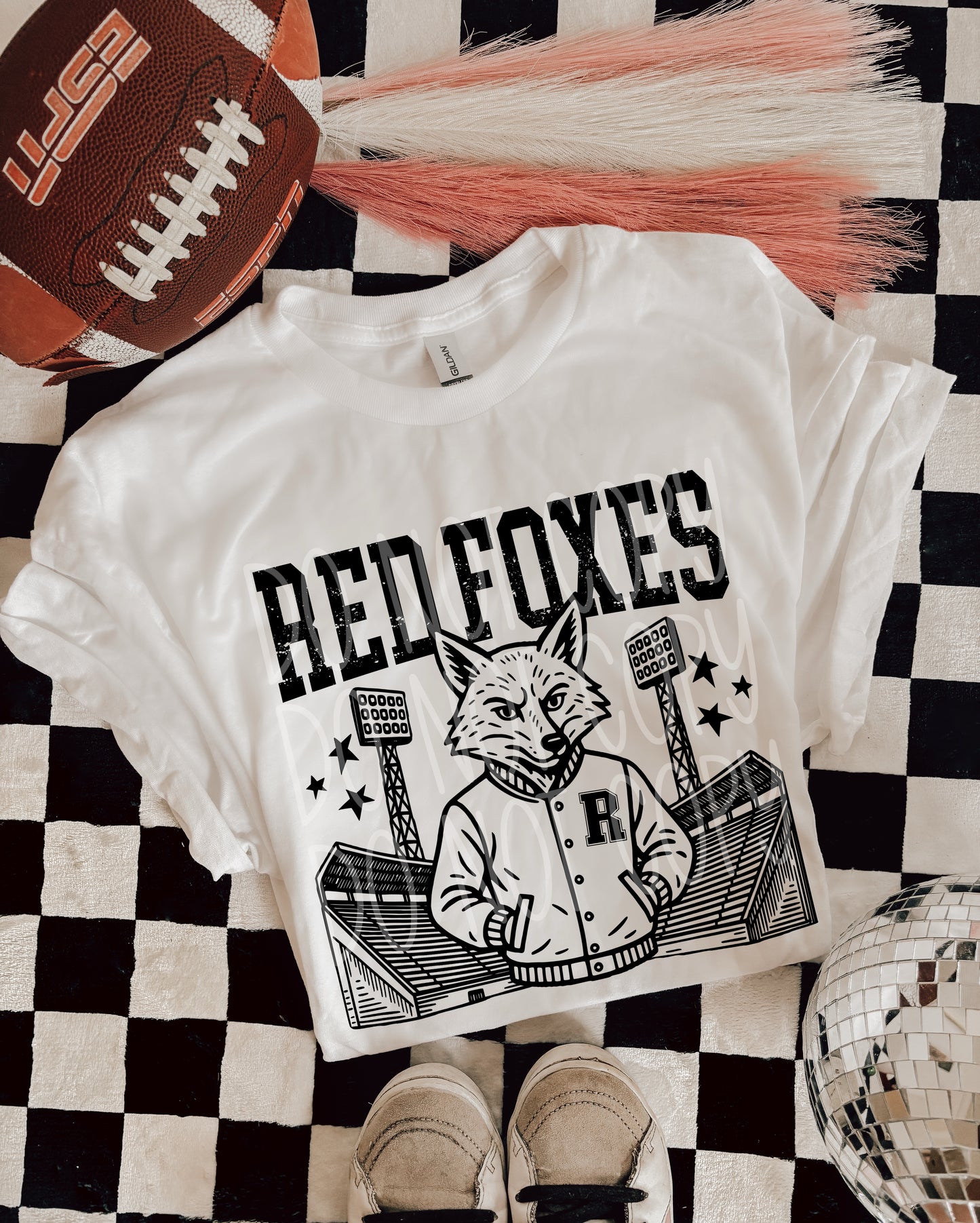 RED FOXES FOOTBALL MASCOT - DTF TRANSFER