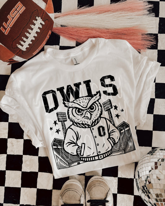 OWLS FOOTBALL MASCOT - DTF TRANSFER
