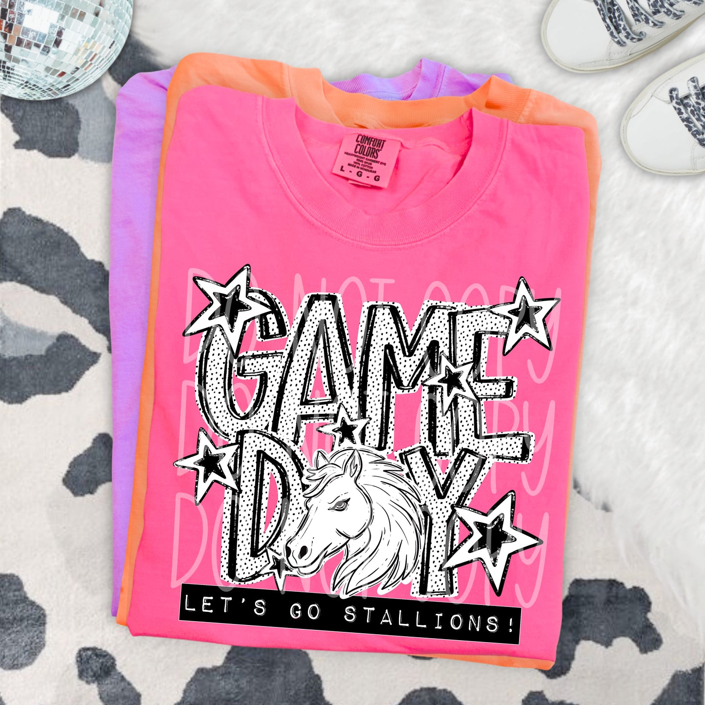 GAME DAY DOTTIES, STALLIONS - DTF TRANSFER