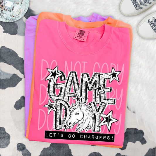 GAME DAY DOTTIES, CHARGERS - DTF TRANSFER