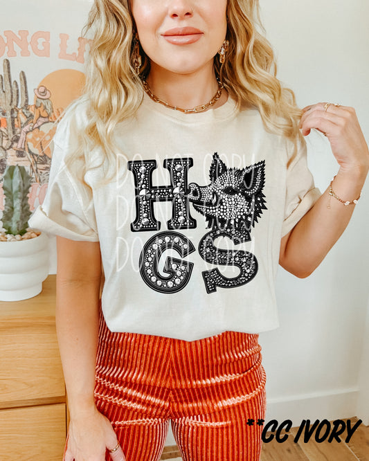 HOGS RHINESTONE MASCOT - DTF TRANSFER