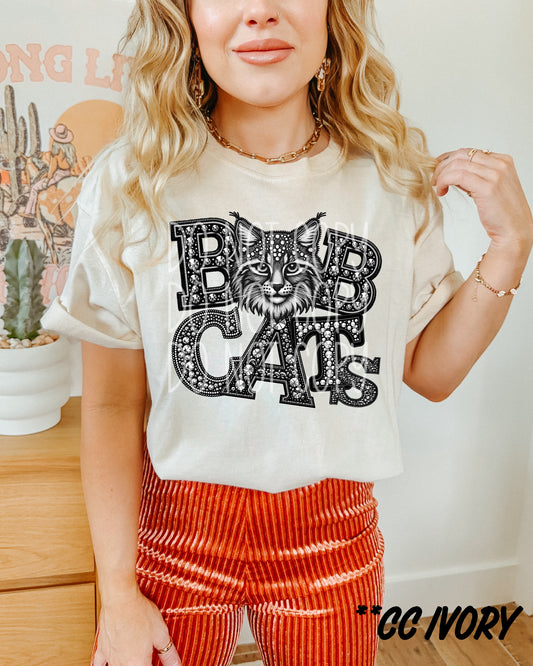 BOBCATS RHINESTONE MASCOT - DTF TRANSFER