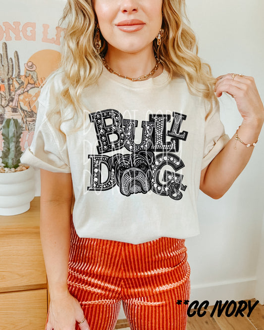 BULLDOGS RHINESTONE MASCOT - DTF TRANSFER