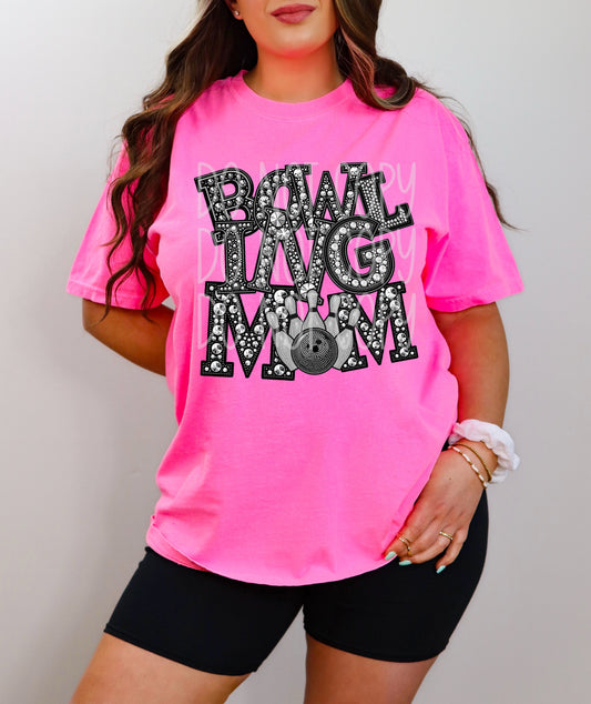 BOWLING MOM RHINESTONES - DTF TRANSFER