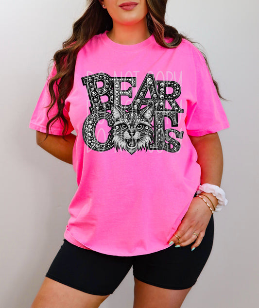 BEARCATS RHINESTONE MASCOT - DTF TRANSFER