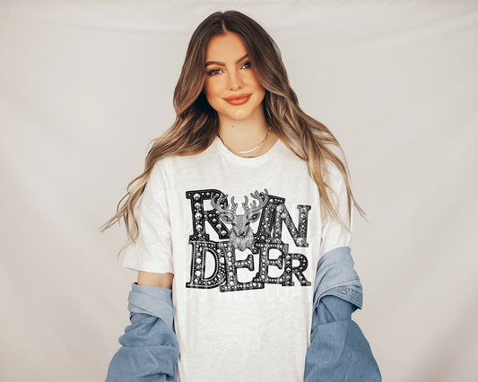 REINDEER RHINESTONE MASCOT - DTF TRANSFER