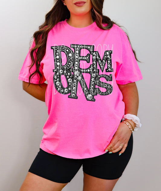 DEMONS RHINESTONE MASCOT - DTF TRANSFER