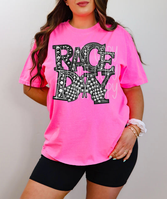RACE DAY RHINESTONES - DTF TRANSFER