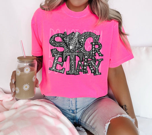 SECRETARY RHINESTONES - DTF TRANSFER