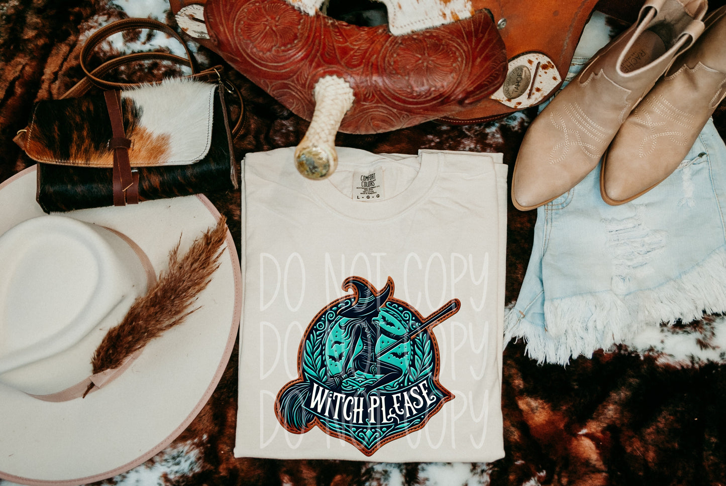WITCH PLEASE TURQUOISE - DTF TRANSFER