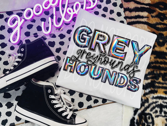 GREYHOUNDS HOLO MASCOT - DTF TRANSFER