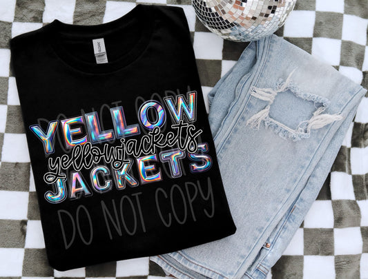 YELLOW JACKETS HOLO MASCOT - DTF TRANSFER