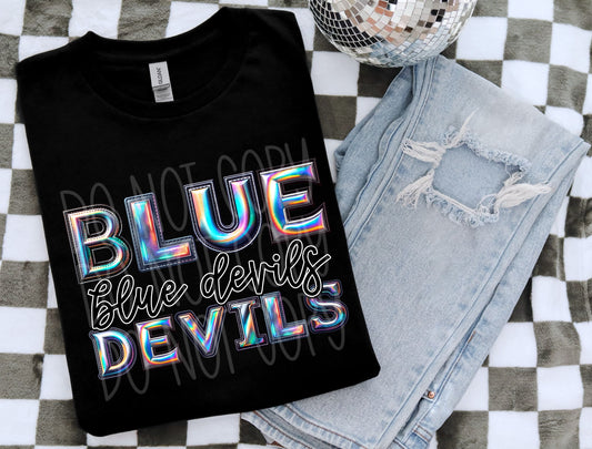 BLUE DEVILS HOLO MASCOT - DTF TRANSFER