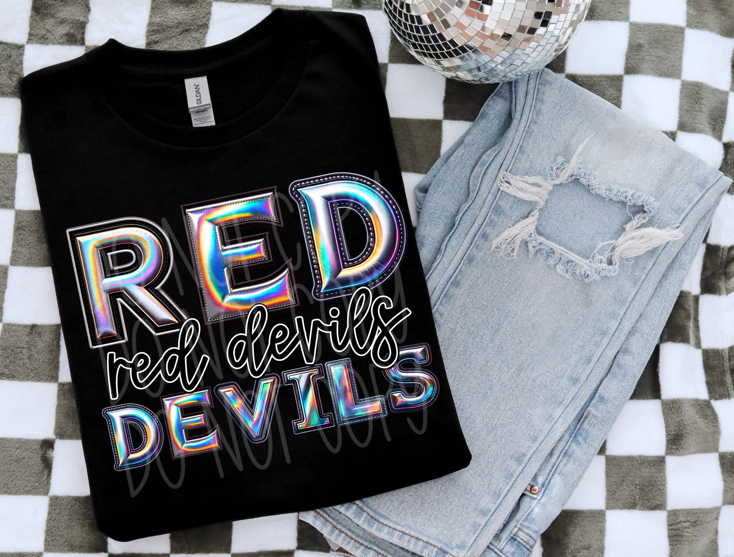 RED DEVILS HOLO MASCOT - DTF TRANSFER