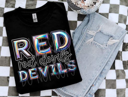 RED DEVILS HOLO MASCOT - DTF TRANSFER