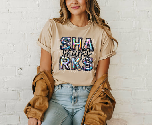 SHARKS HOLO MASCOT - DTF TRANSFER