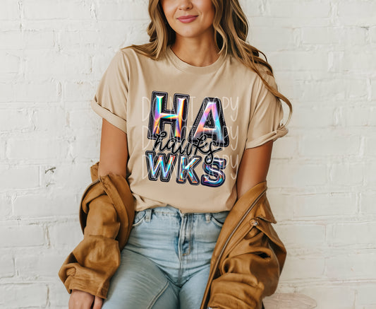 HAWKS HOLO MASCOT - DTF TRANSFER