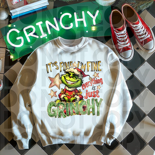 EVERYTHING'S FINE GREEN GUY - DTF TRANSFER