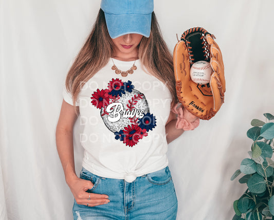FLORAL BASEBALL - DTF TRANSFER