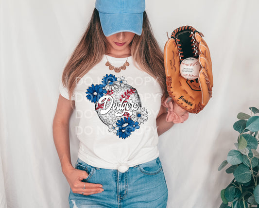 FLORAL BASEBALL - DTF TRANSFER