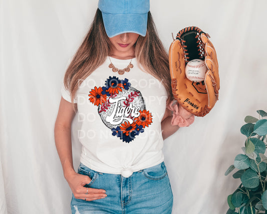 FLORAL BASEBALL - DTF TRANSFER