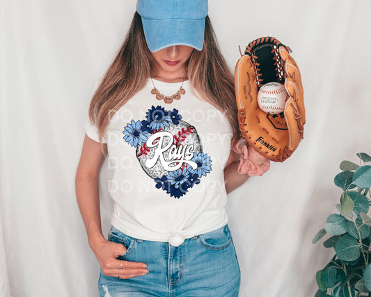 FLORAL BASEBALL - DTF TRANSFER