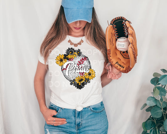 FLORAL BASEBALL - DTF TRANSFER