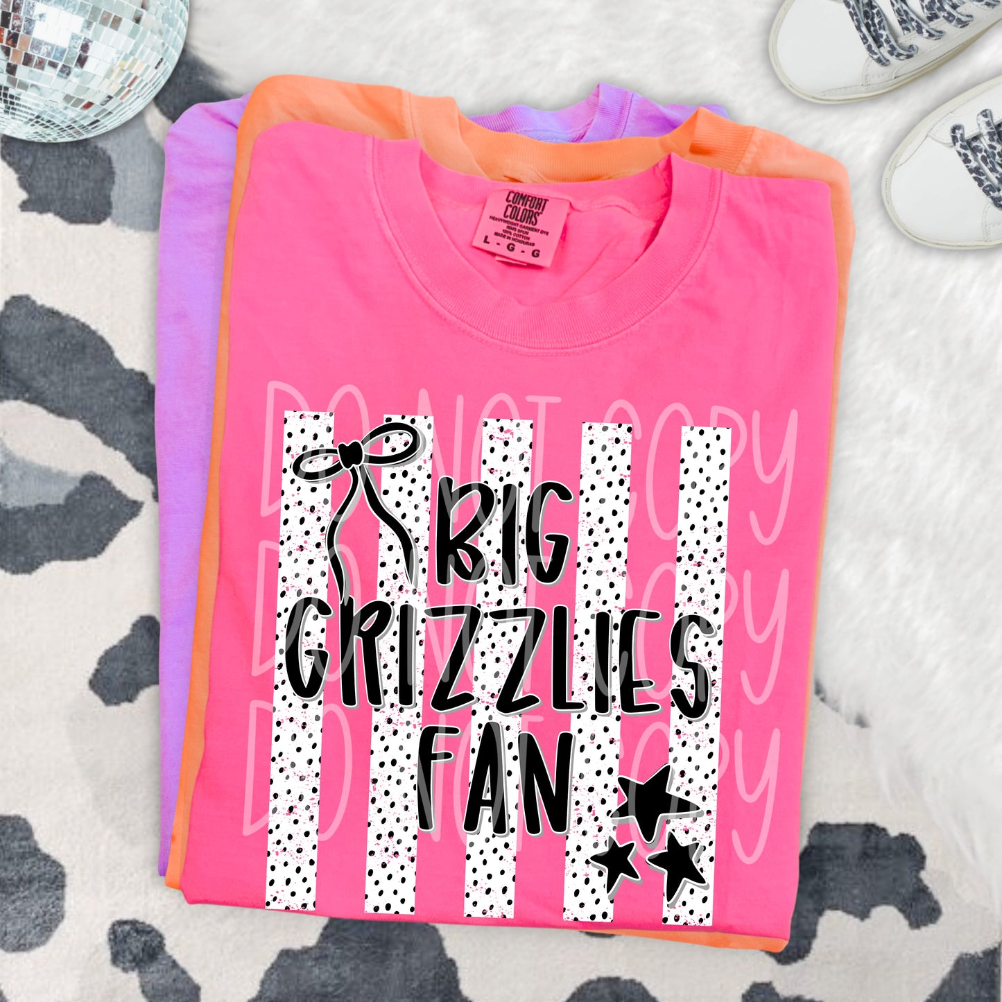 BIG GRIZZLIES FAN DOTTED - DTF TRANSFER