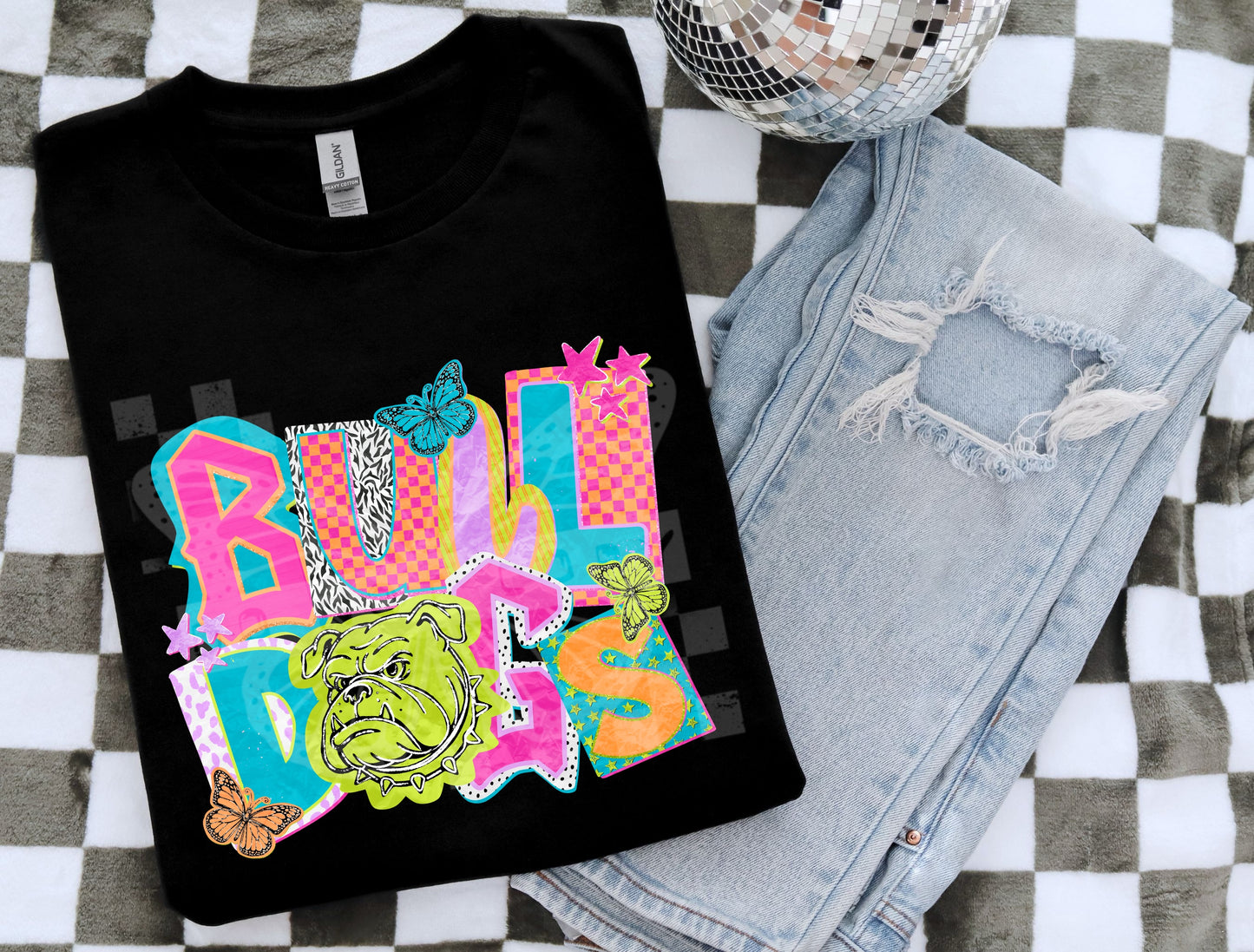 NEON MASCOT BULLDOGS - DTF TRANSFER