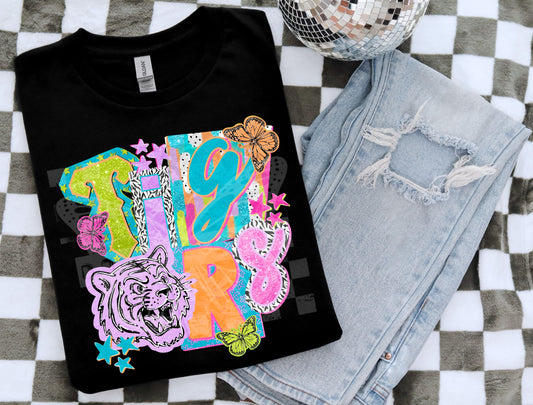 NEON MASCOT TIGERS - DTF TRANSFER