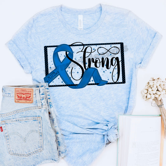 BLUE RIBBON STRONG - DTF TRANSFER