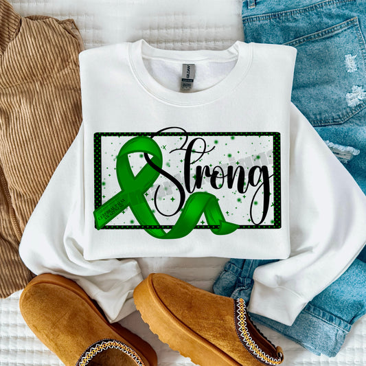 GREEN RIBBON STRONG - DTF TRANSFER