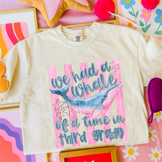 WHALE OF A TIME, THIRD GRADE - DTF TRANSFER