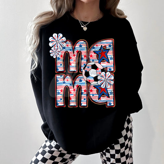 MAMA PATRIOTIC SOCCER - DTF TRANSFER