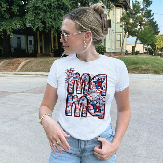 MAMA PATRIOTIC FOOTBALL - DTF TRANSFER