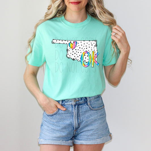 DOTTED STATES - OK - DTF TRANSFER