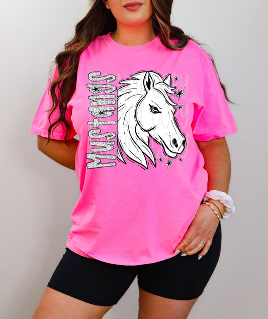 MUSTANGS DOTTED MASCOTS - DTF TRANSFER